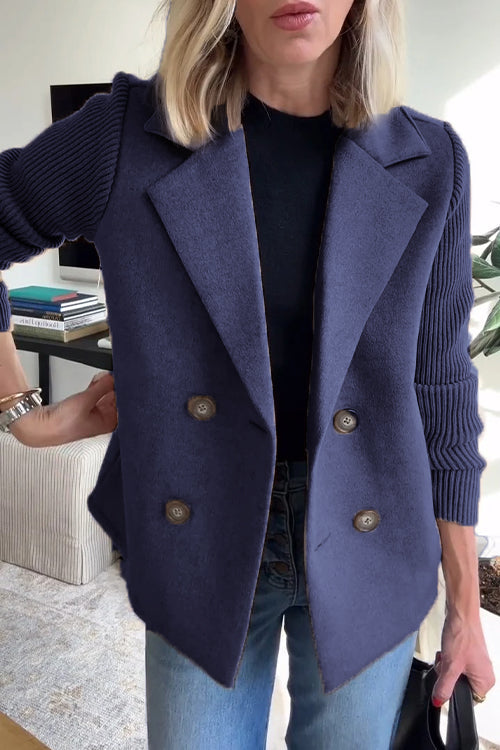 Double-Breasted Relaxed Fit Jacket for Women - Image 11