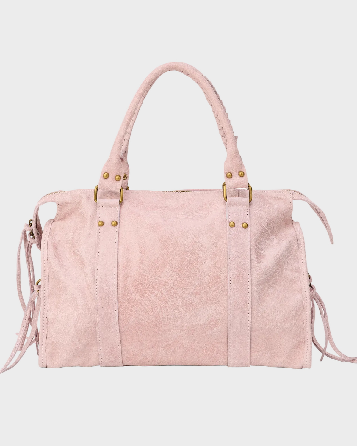 Borsa da donna in vera pelle | Tote bag piccola in pelle, prodotta in Italia, con chiusura a cerniera e tasca interna per il cellulare