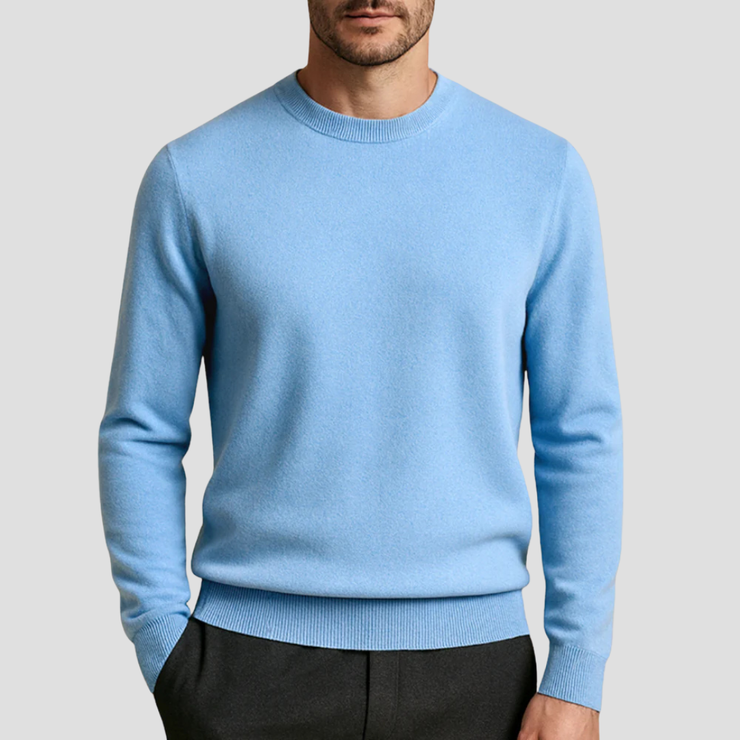 Men's cashmere sweaters - A classic crewneck with timeless elegance