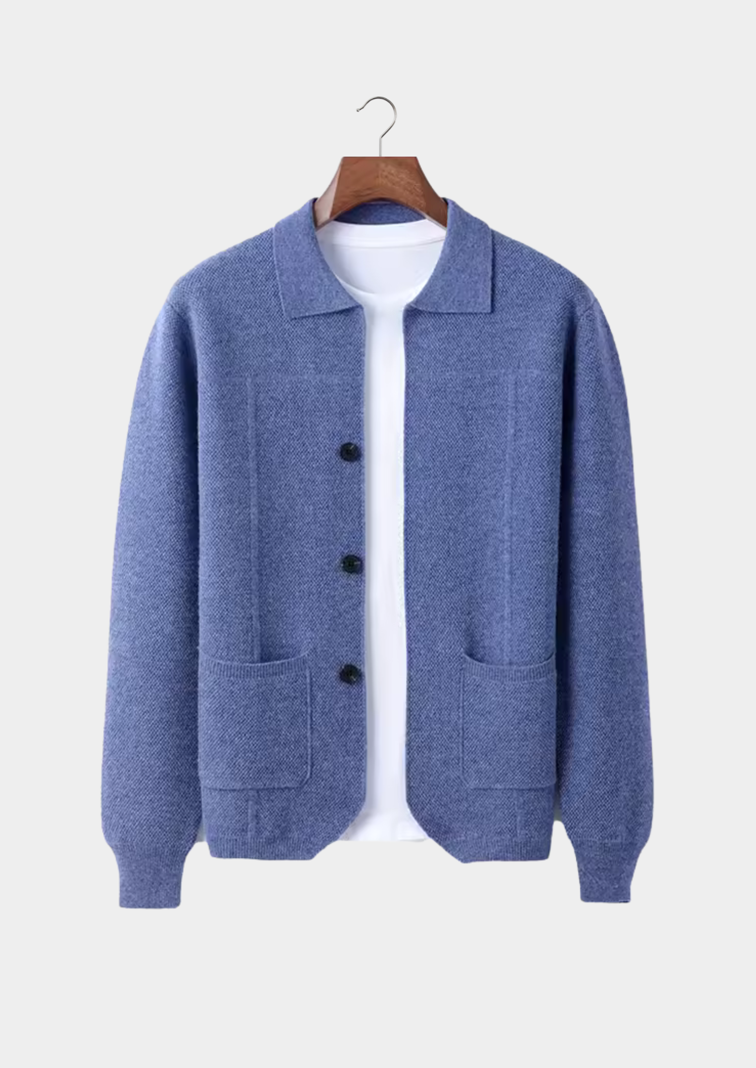 Button-Down Collared Sweater for Men - Image 9