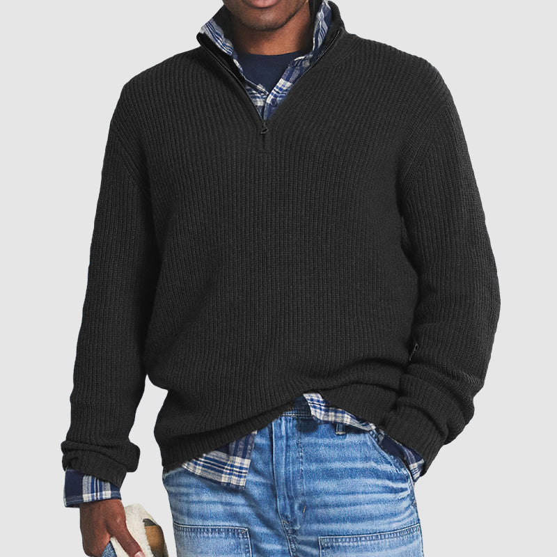 Quarter-Zip Knit Sweater for Men - Image 5