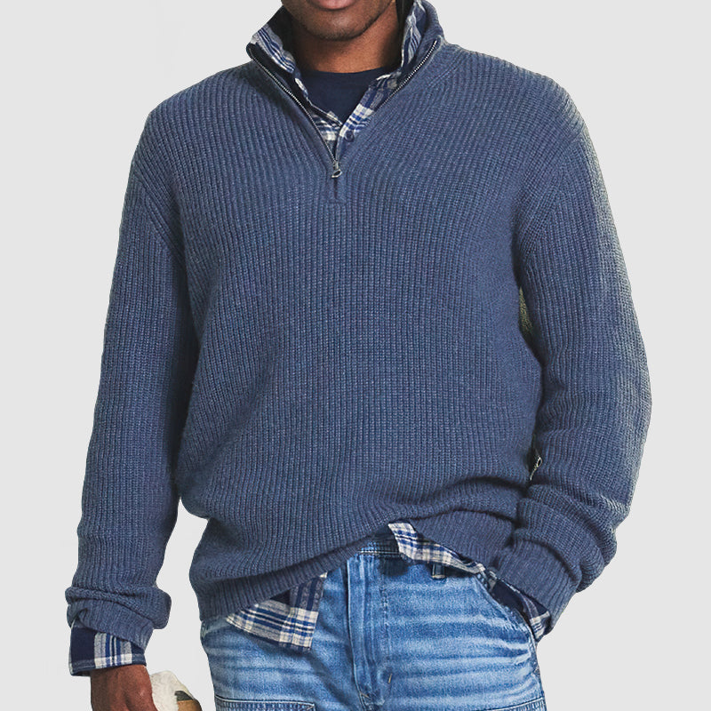 Quarter-Zip Knit Sweater for Men - Image 6