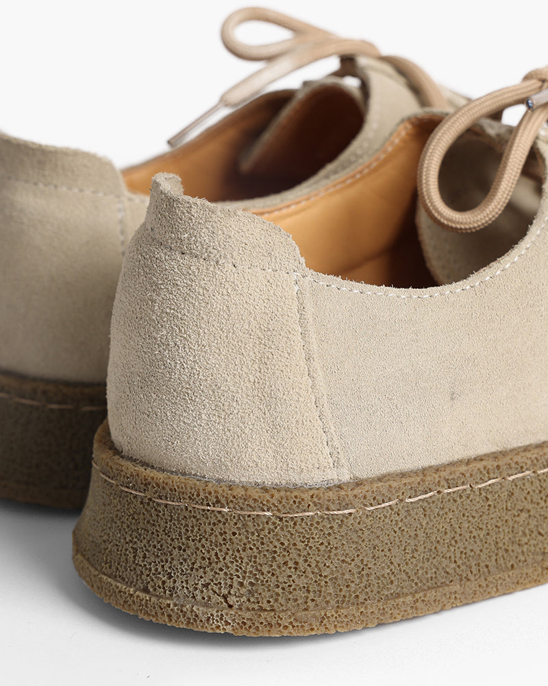 Mocasines de ante para hombre con suela de crepé | Zapatos informales con cordones y costuras en contraste | Mocasines cómodos cosidos a mano