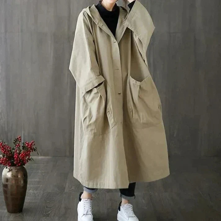 Trench-coat classique surdimensionné avec ceinture pour femmes