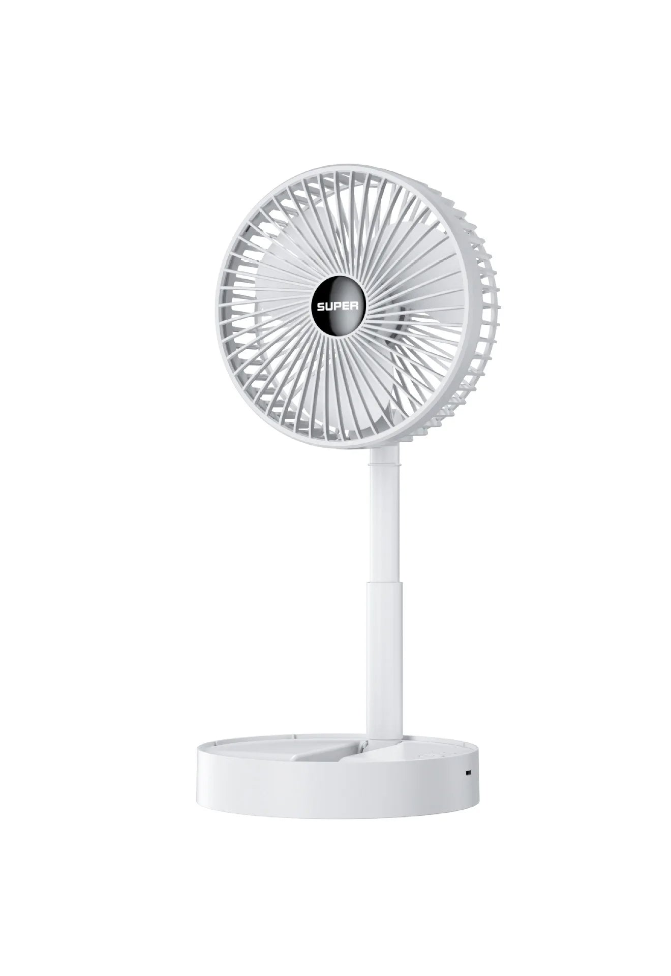 Skládací stolní ventilátor s USB | Přenosný dobíjecí stolní ventilátor s 5 rychlostmi a tichým prouděním vzduchu | Teleskopický osobní ventilátor