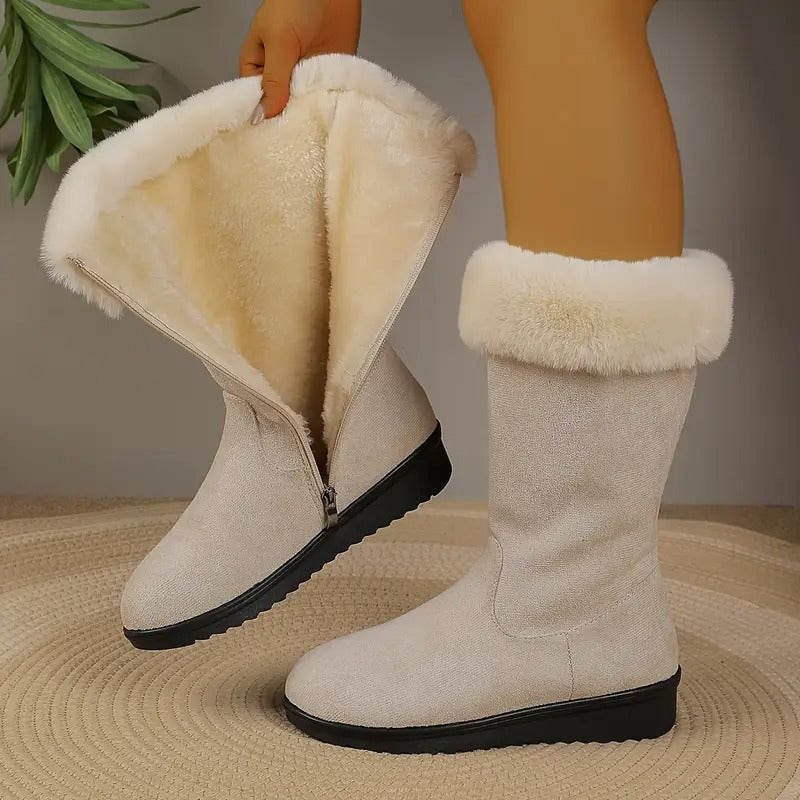 Botas ortopédicas de piel para mujer | Botines con soporte para el arco, ideales para caminar | Botas de invierno impermeables y ligeras con forro cálido