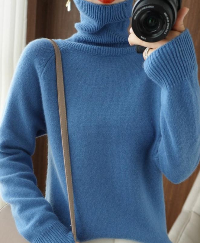 Pulover din cașmir pentru femei | Pulover din tricot moale pentru iarnă | Pulover ușor și călduros, cu design clasic și croială confortabilă