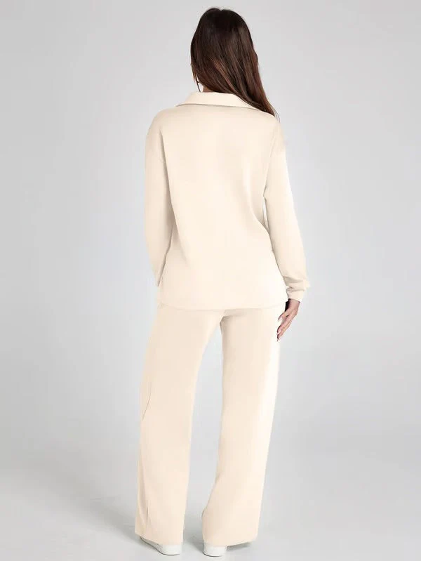Two-Piece Collared Lounge Set | Soft Breathable