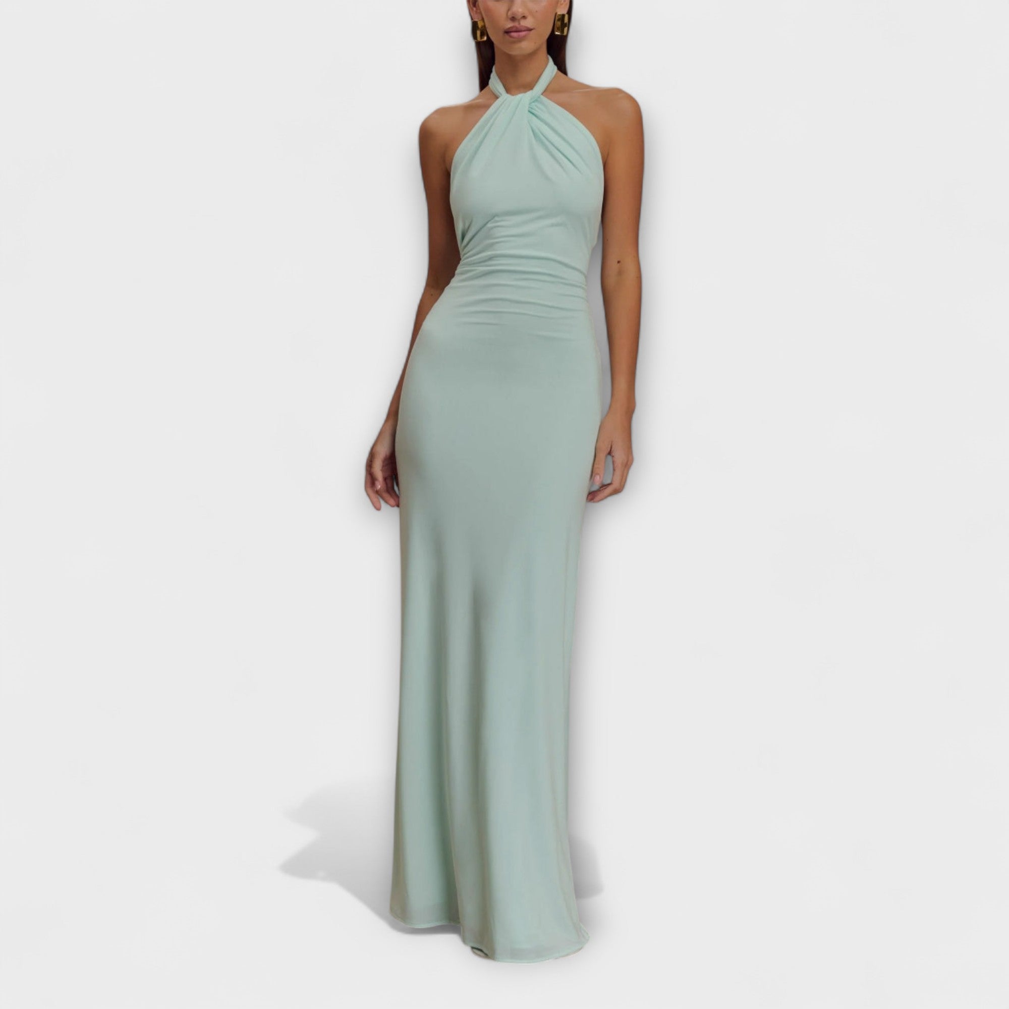 Cleo - Slinky Halter Maxi šaty