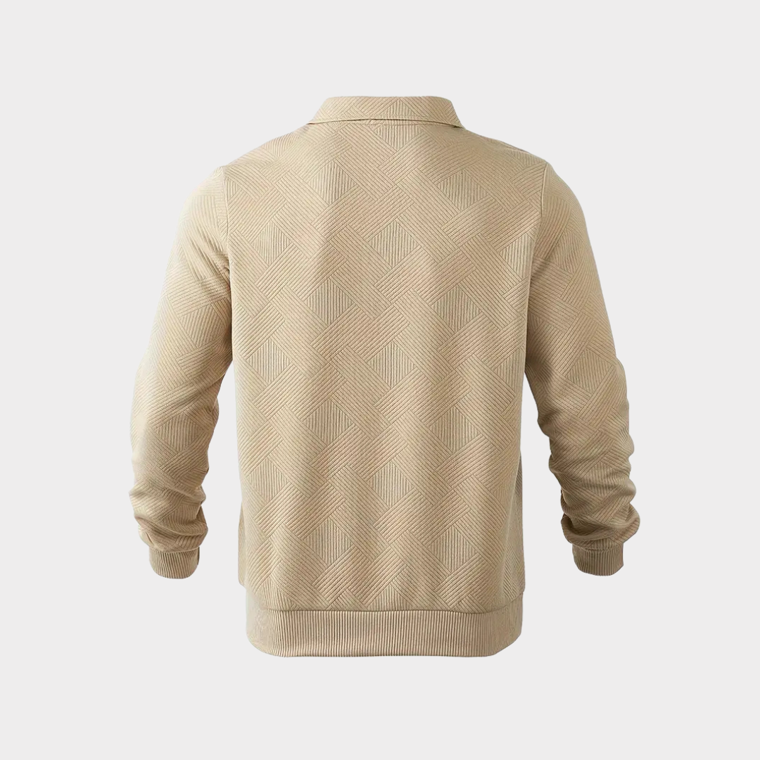 Jersey de hombre con cremallera de un cuarto | Acabado de primera calidad