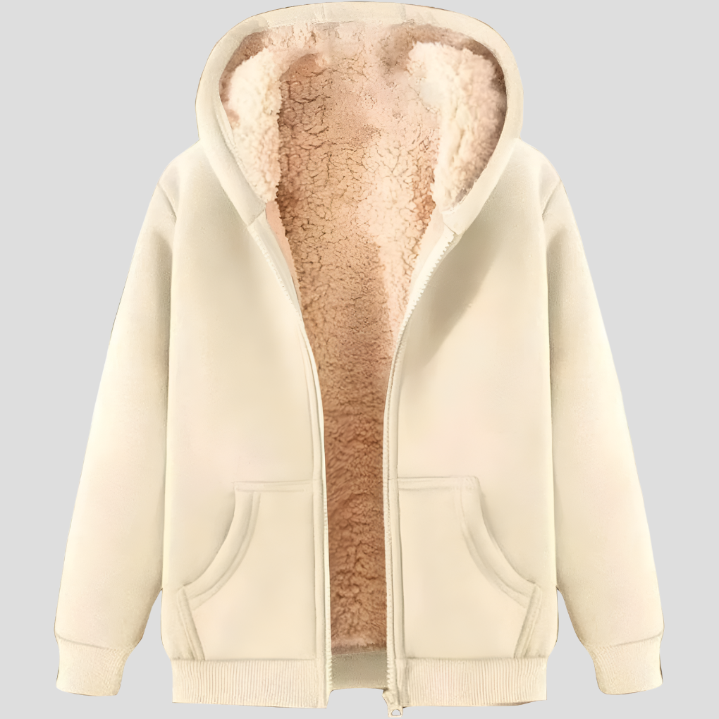 Warm, fleece-lined winter hoodie for men