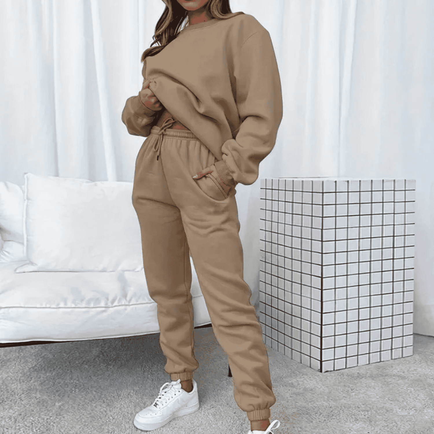 Oversized Crew Neck Sweater for Women - Image 2