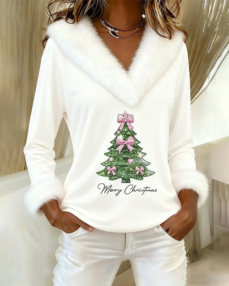PULL DE NOËL COL V FEMME