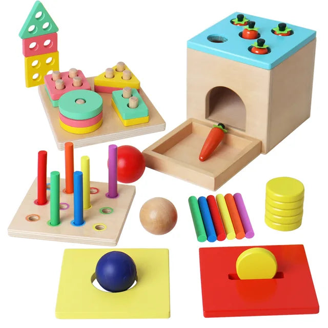 Κύβος κινητικών δεξιοτήτων 4 σε 1 Montessori