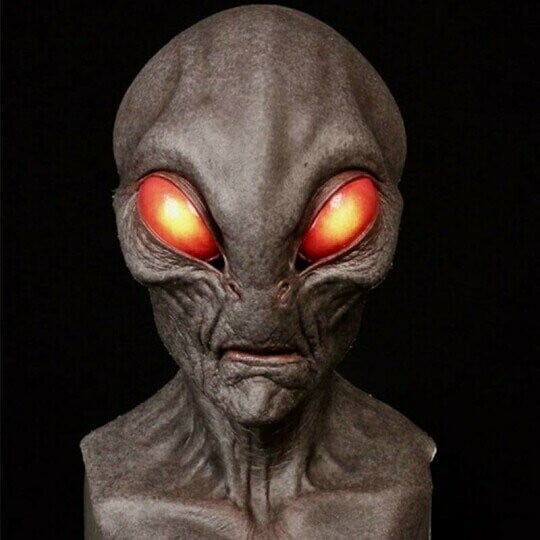 Realistická maska mimozemšťana pro halloweenské kostýmy | Prodyšná latexová maska zakrývající celou hlavu pro sci-fi cosplay a tématické večírky