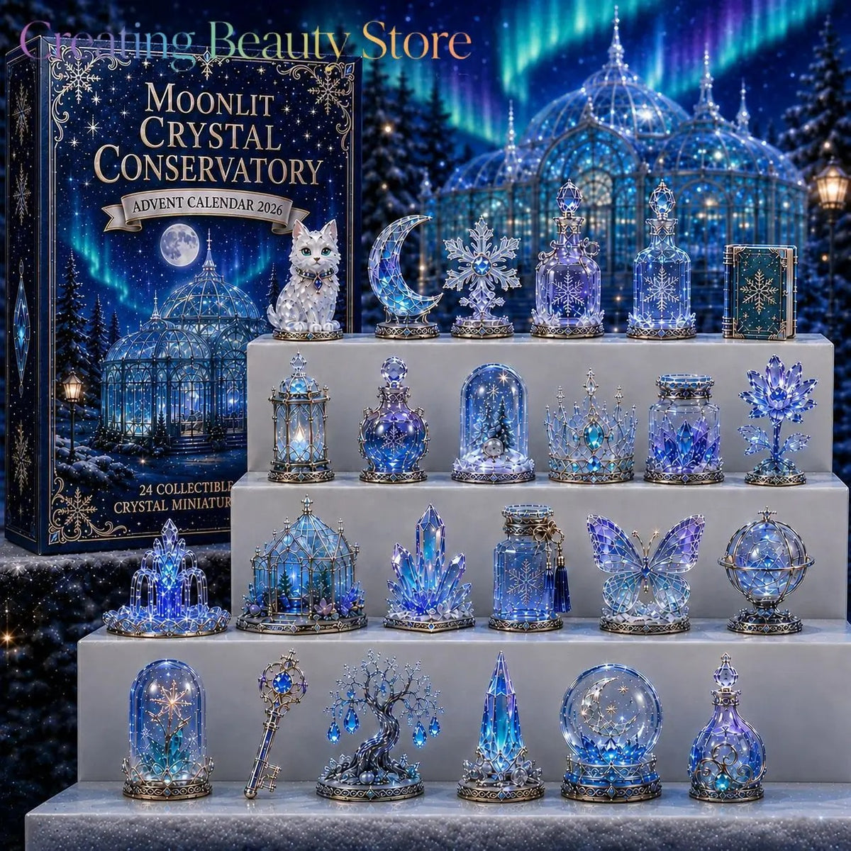 2026 Magic Animal-julekalender – Christmas Crystal-serien – Kalender-blindbox