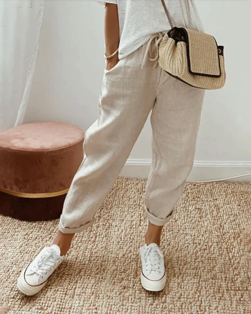 Women's Premium Linen Trousers | Breathable