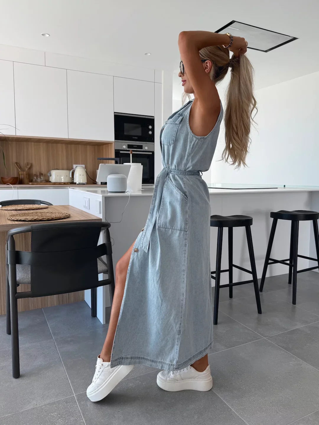 Maxi-kjole i denim