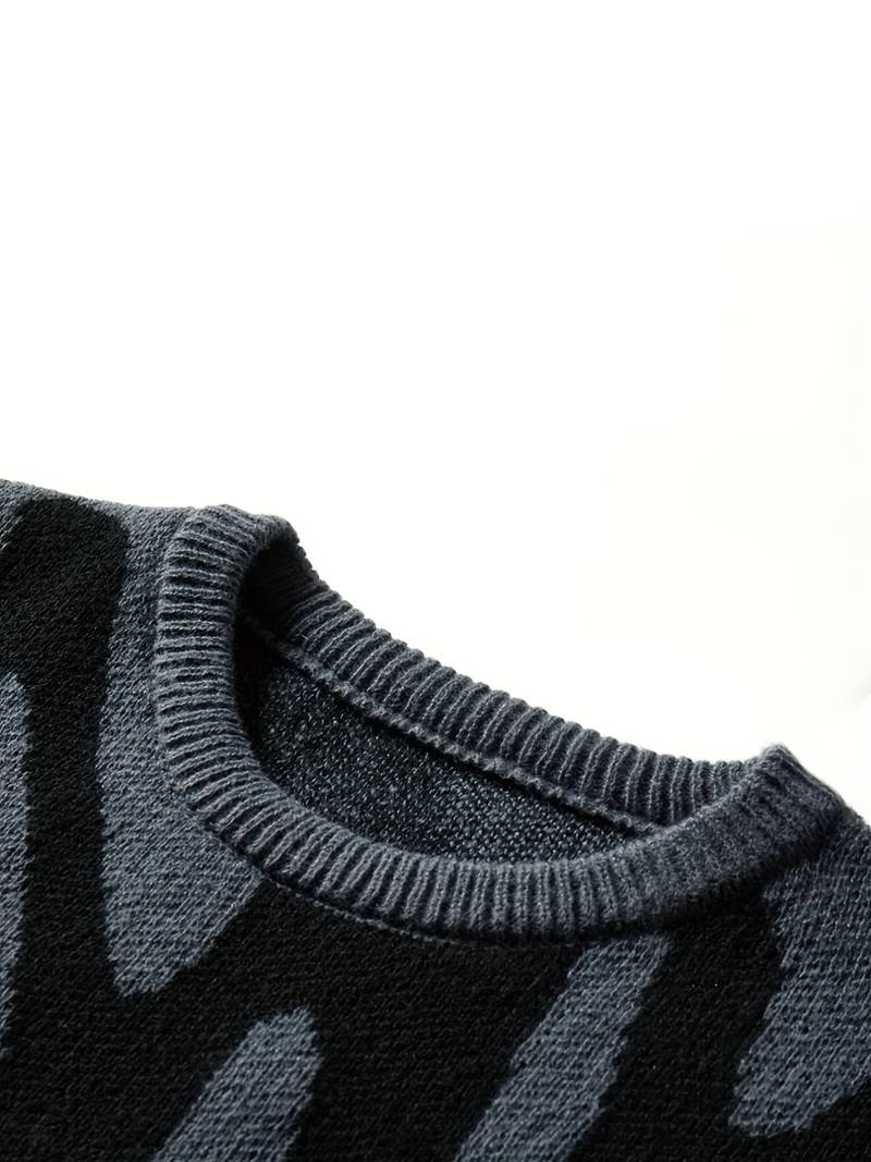 Graphic Crewneck Sweater for Men - Image 3