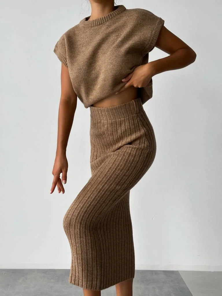 Sleeveless Ribbed Knit Top for Women - Image 5