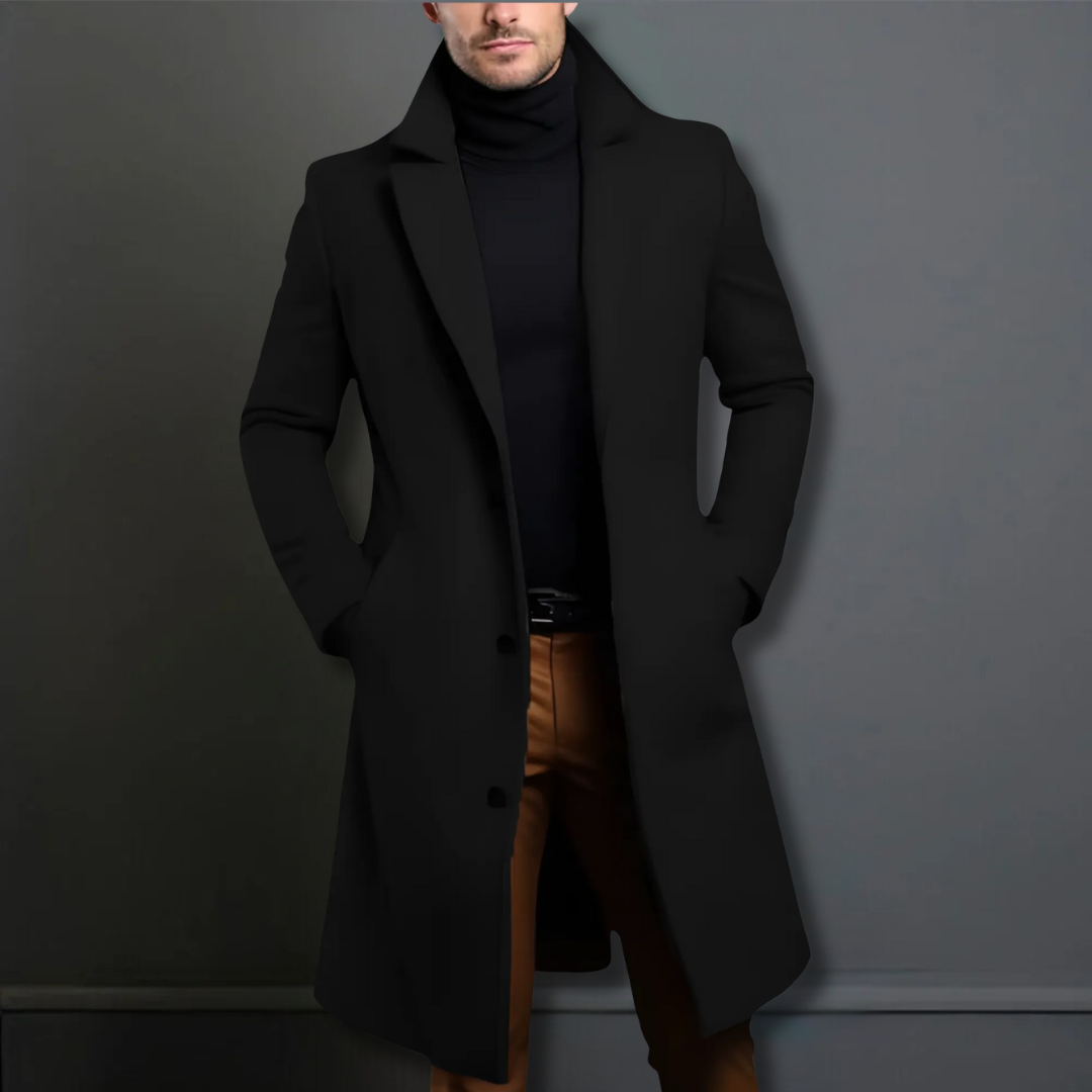 Stilfuld lang frakke | Tidløst design