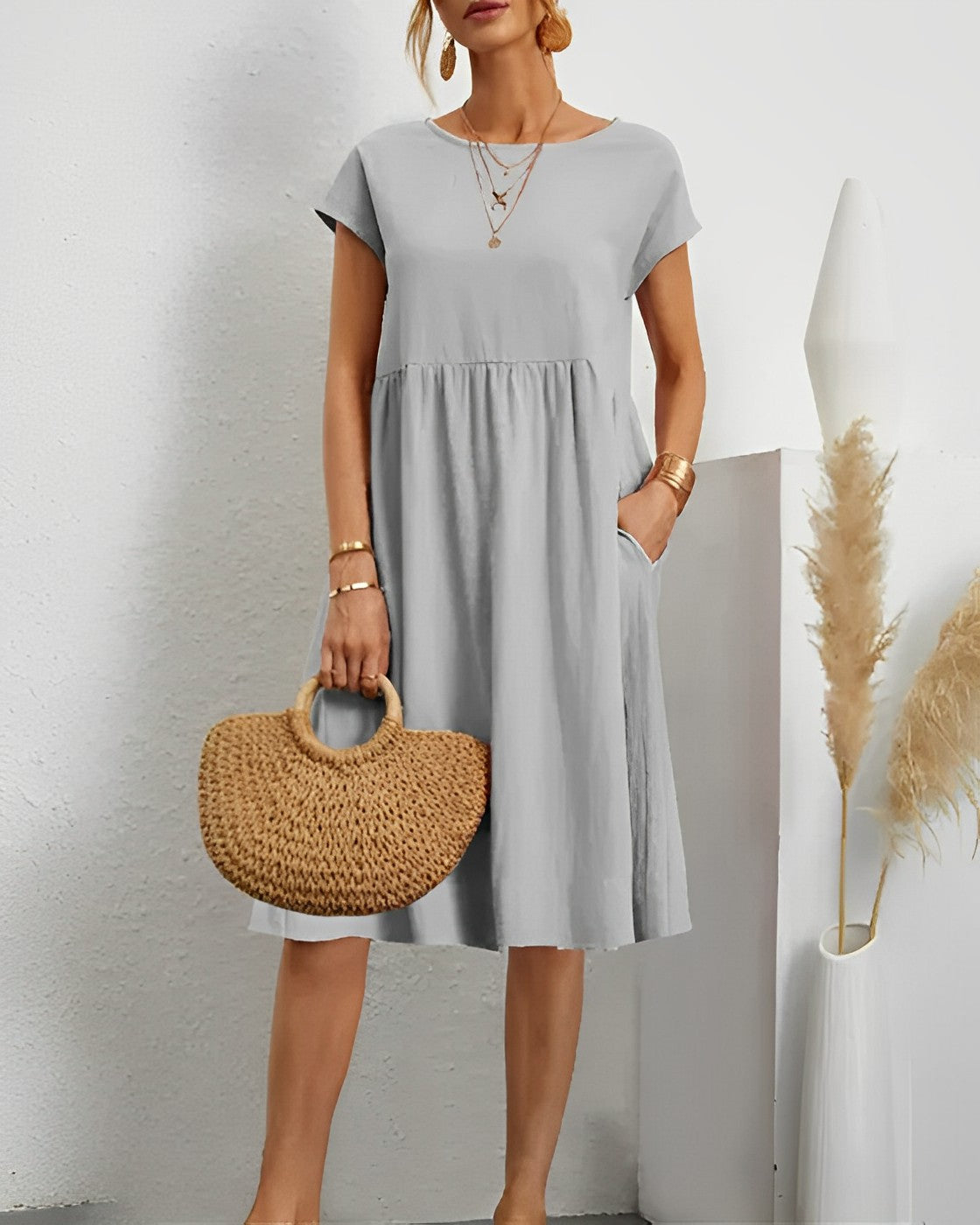 Robe d'été en coton léger pour femme | Coupe luxueuse