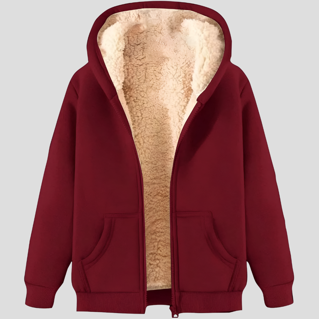 Warm, fleece-lined winter hoodie for men