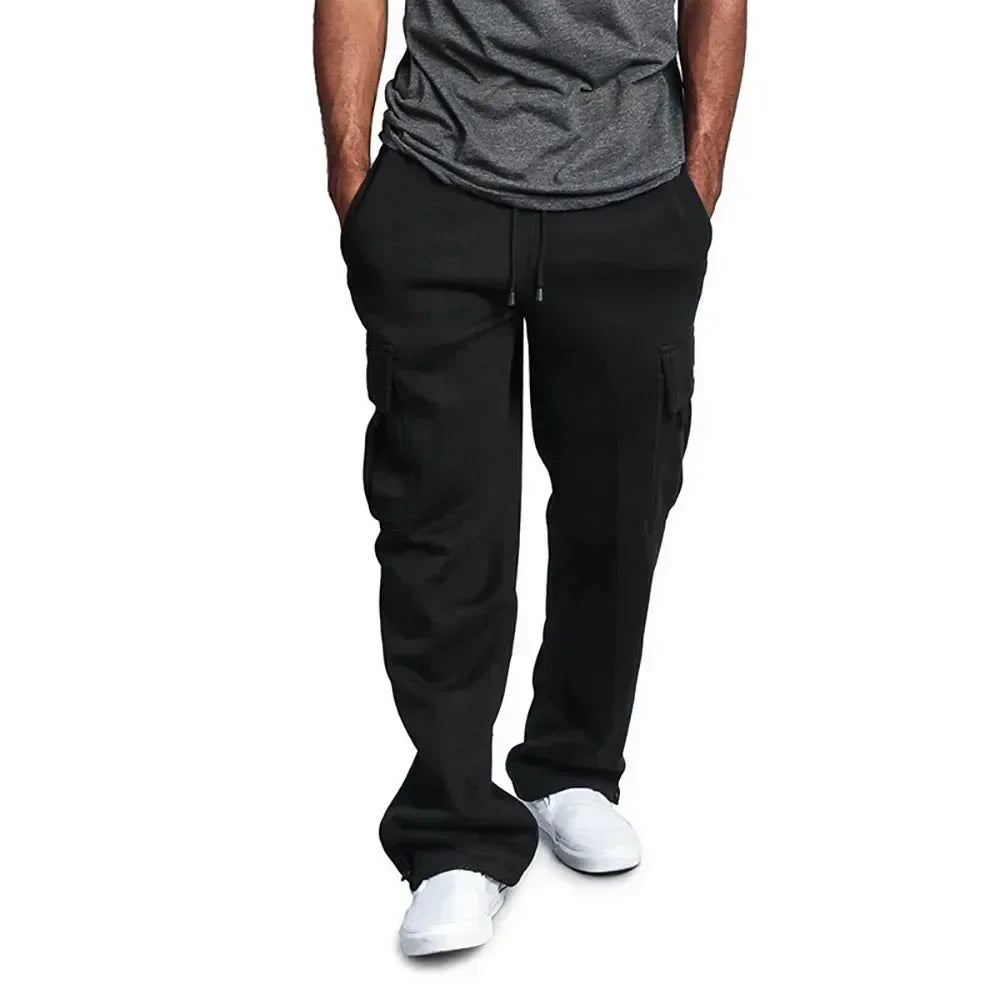 Ultra-comfortable men's cargo jogging trousers made from fleece