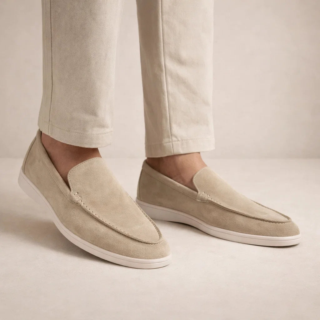 Mocassins en cuir pour homme | Chaussures décontractées à enfiler pour tous les jours | Chaussures « smart casual » à coupe classique et tige basse