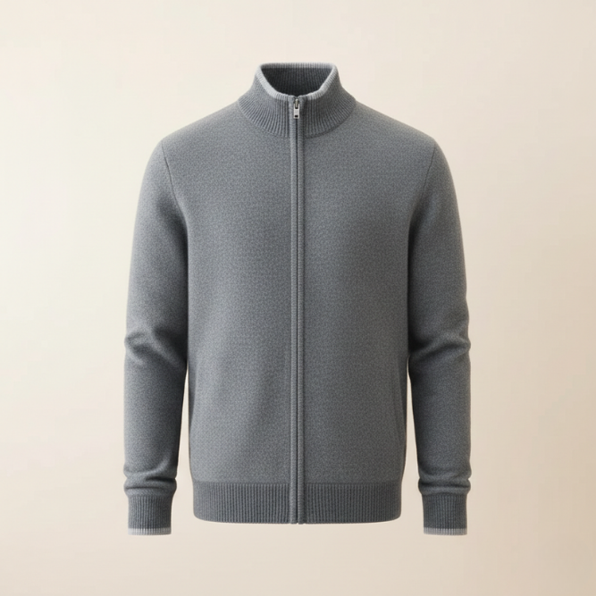 Classic wool cardigan for men