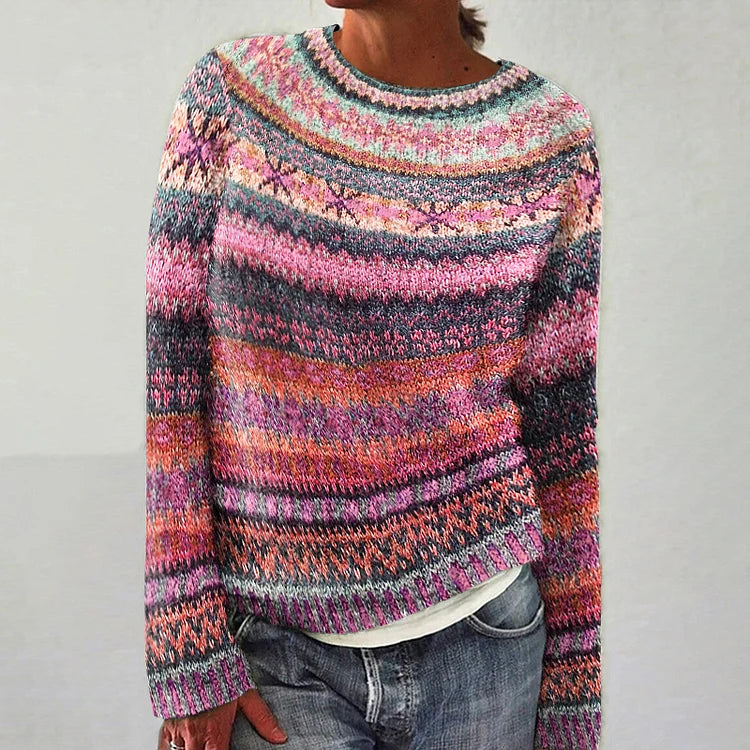 Fair Isle Knit Sweater for Women - Image 1