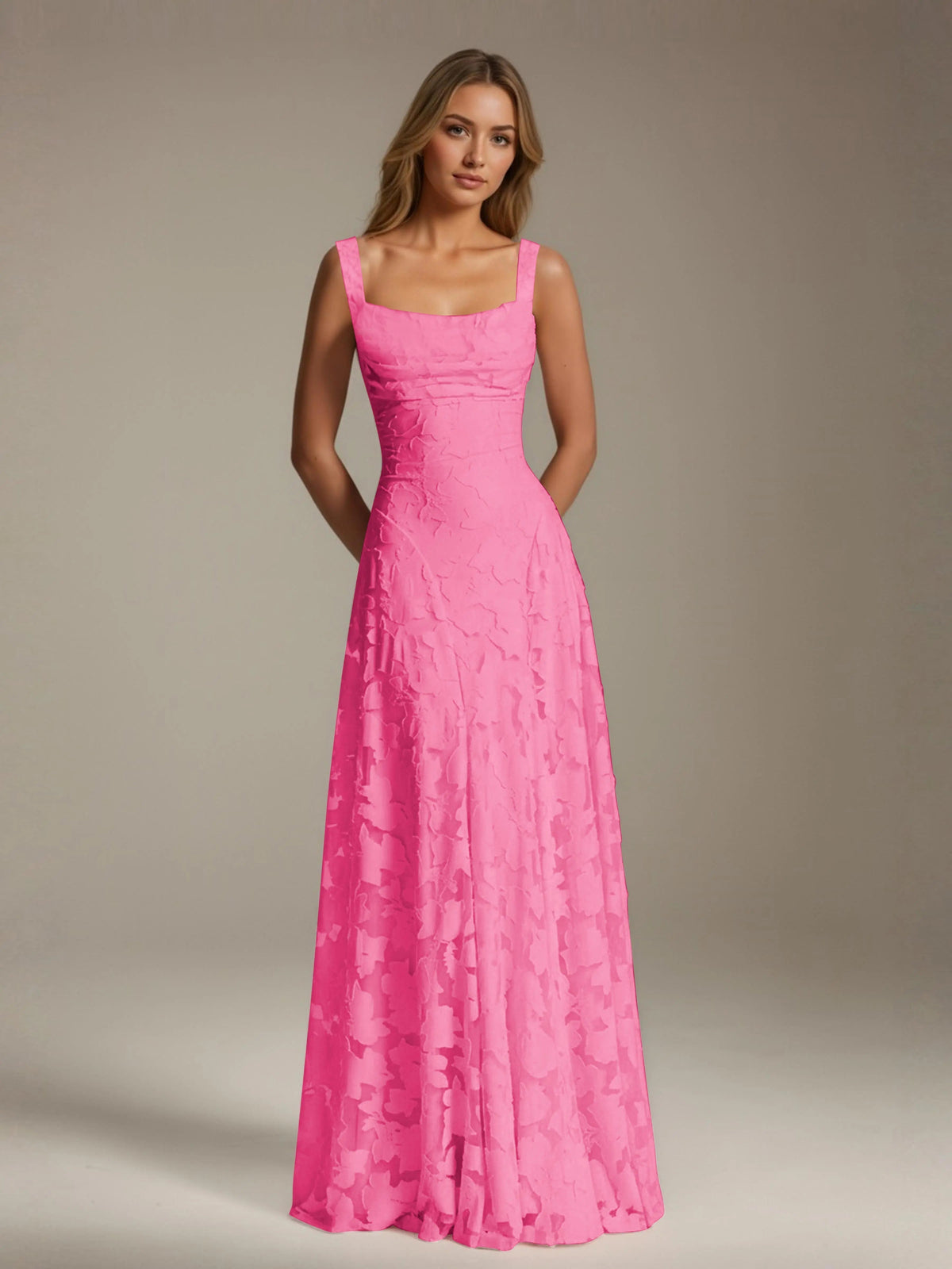 Alyssa Floral Lace Bridesmaid Dress – Elegant A-Line Design for Special Occasions 10