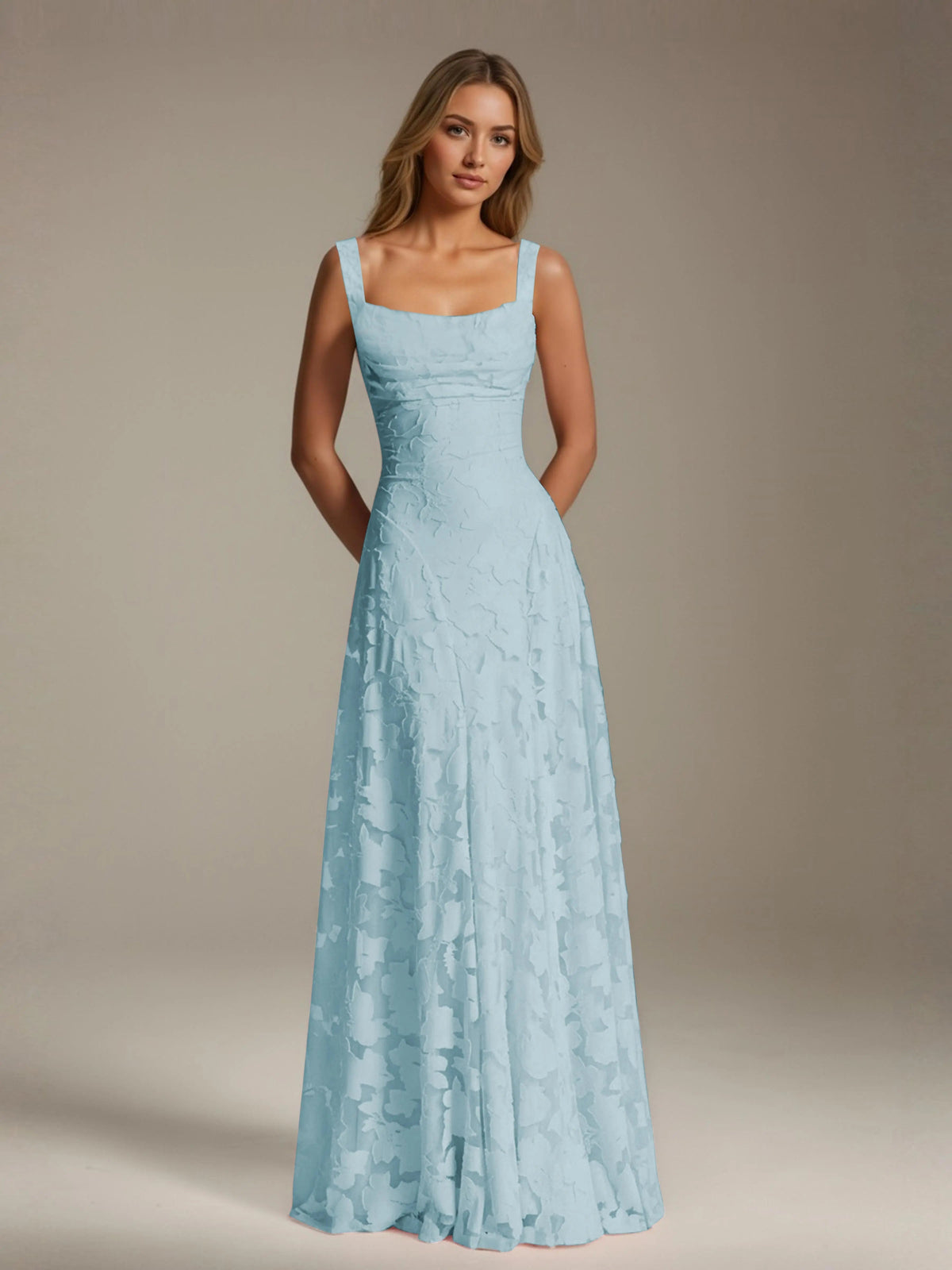 Alyssa Floral Lace Bridesmaid Dress – Elegant A-Line Design for Special Occasions 14
