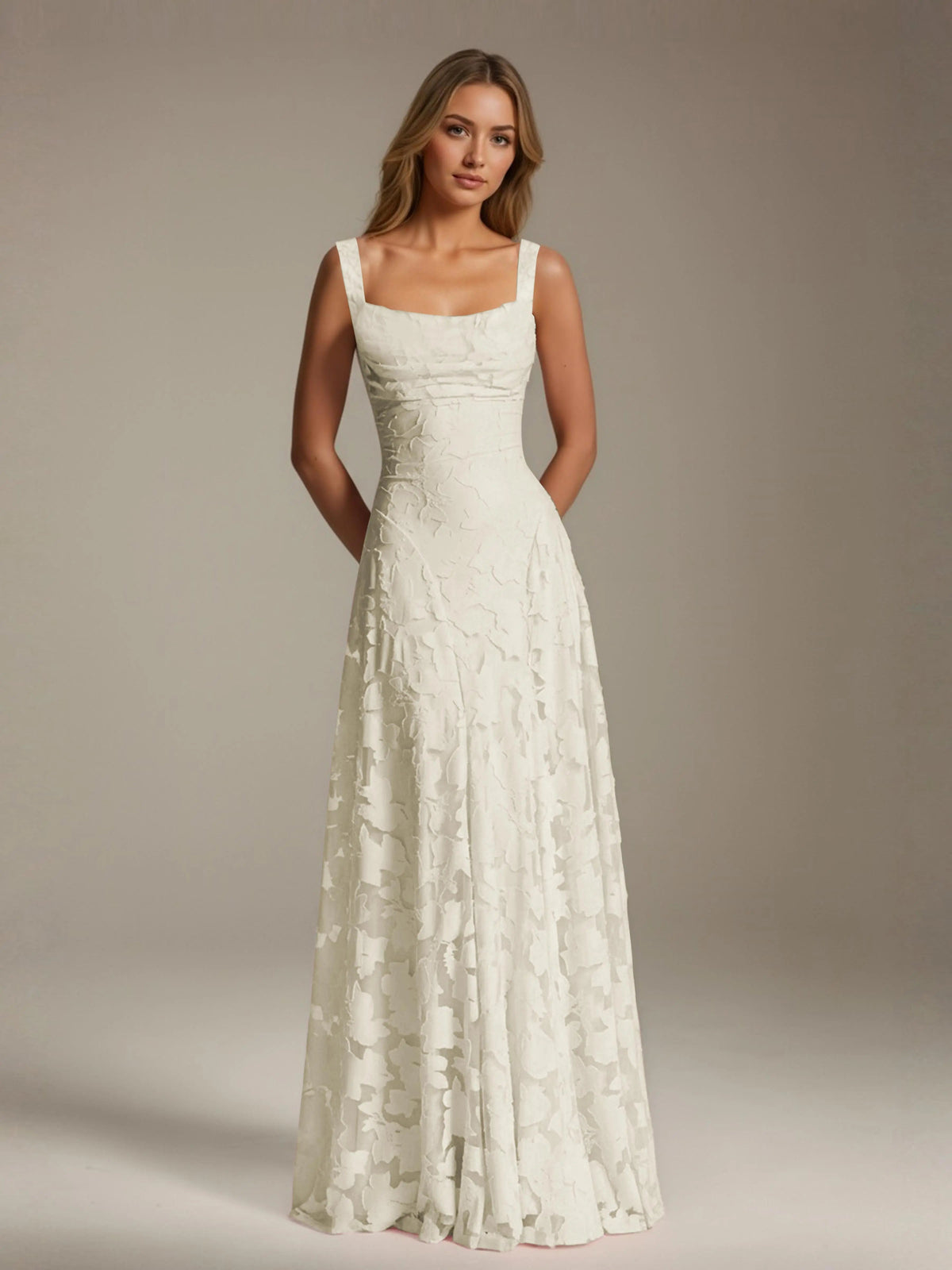 Alyssa Floral Lace Bridesmaid Dress – Elegant A-Line Design for Special Occasions 16