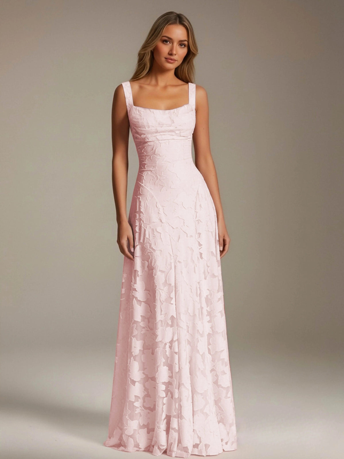 Alyssa Floral Lace Bridesmaid Dress – Elegant A-Line Design for Special Occasions 2