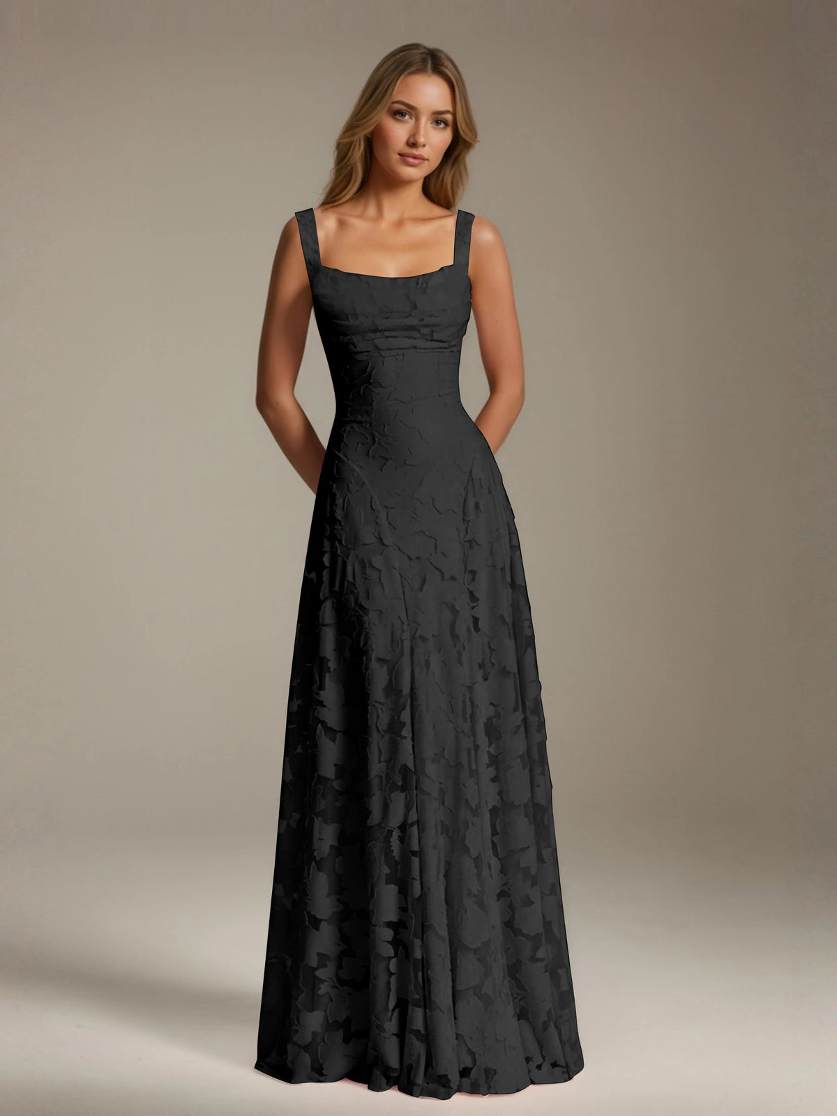 Alyssa Floral Lace Bridesmaid Dress – Elegant A-Line Design for Special Occasions 4