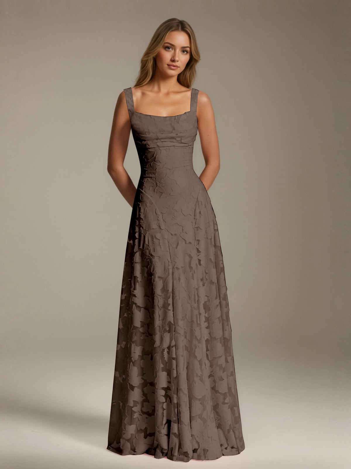 Alyssa Floral Lace Bridesmaid Dress – Elegant A-Line Design for Special Occasions 6