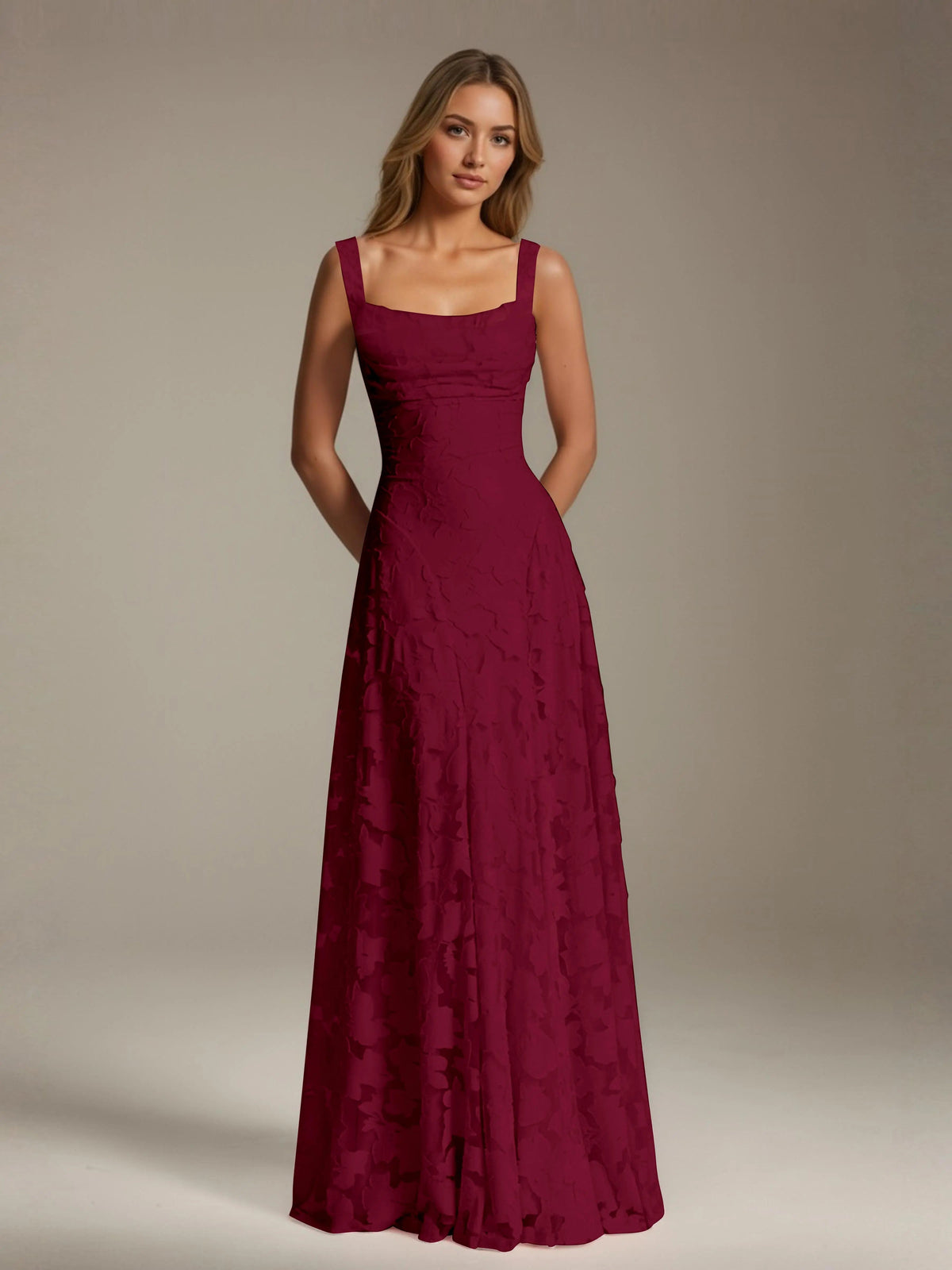 Alyssa Floral Lace Bridesmaid Dress – Elegant A-Line Design for Special Occasions 8