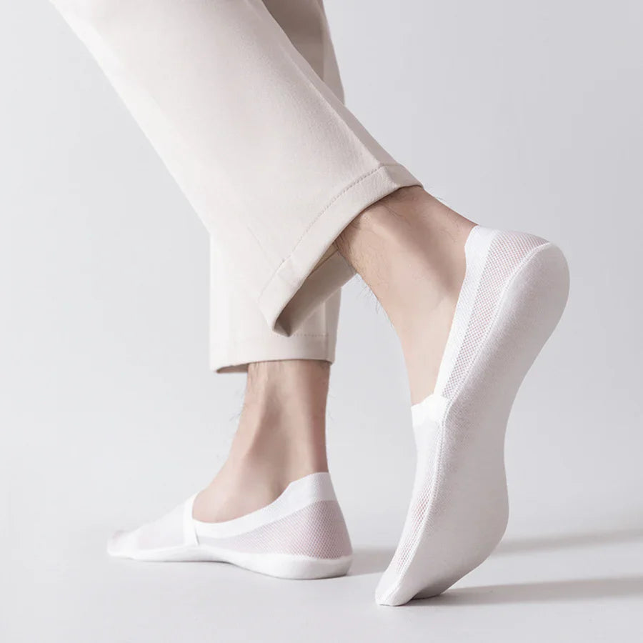 Unisex No Show Socks | Invisible Anti-Slip Low Cut Socks with Breathable Mesh | Stay-Up Liner Socks for Sneakers and Loafers