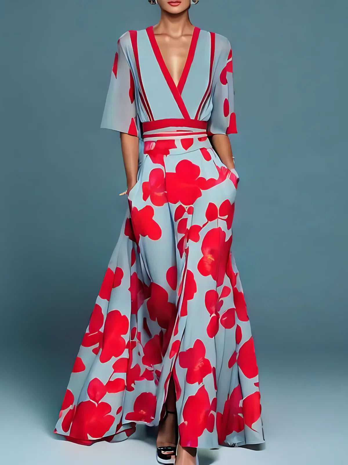 Brielle | Elegant Floral Pattern Women's Dress 1