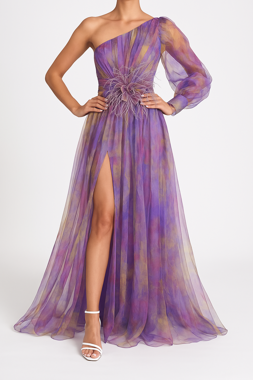Eunice Women's Evening Long Dress - Κομψό μάξι φόρεμα από ελαφρύ υλικό για το καλοκαίρι