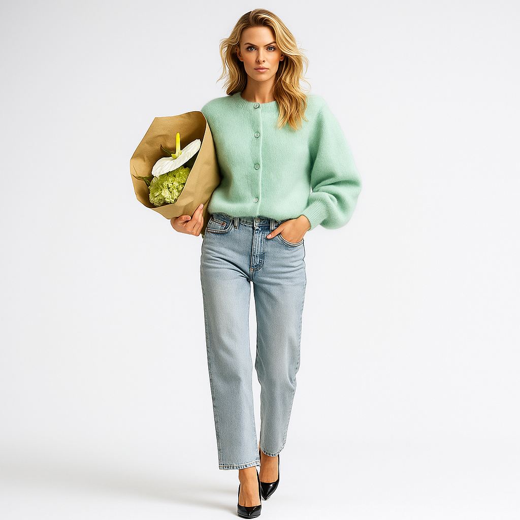Button-Front Cardigan Sweater for Women - Image 2