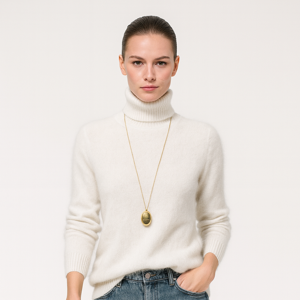 Long Sleeve Turtleneck Sweater for Women - Image 1