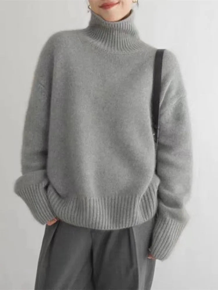 Pull en cachemire à col montant Luxe | Une élégance naturelle