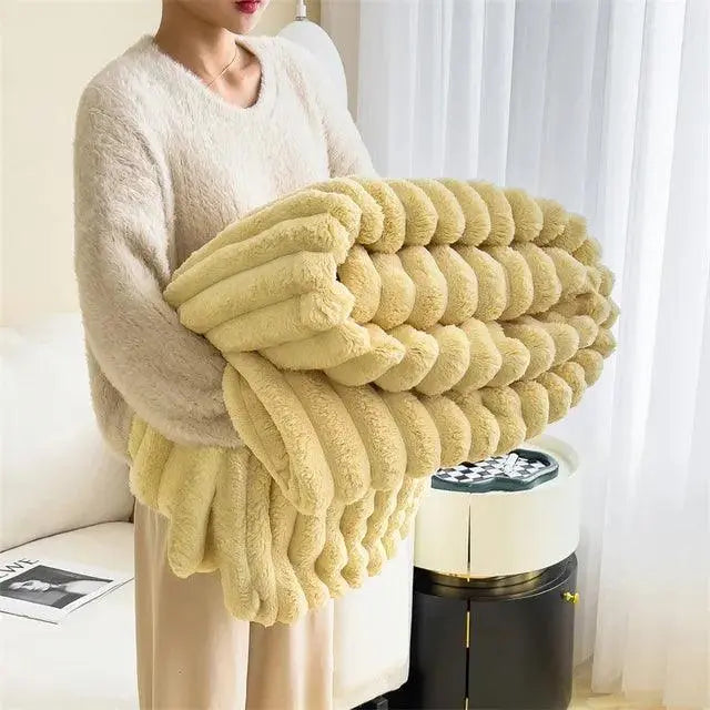 Plush Textured Throw Blanket - Image 6