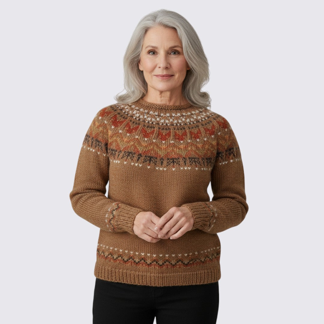 Fair Isle Crew Neck Sweater for Women - Image 6