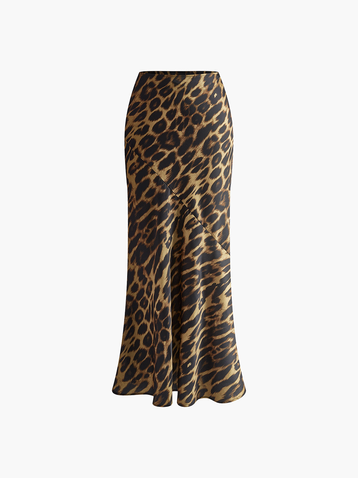 Dames Slim Fit Lange Rok Met Luipaard Print