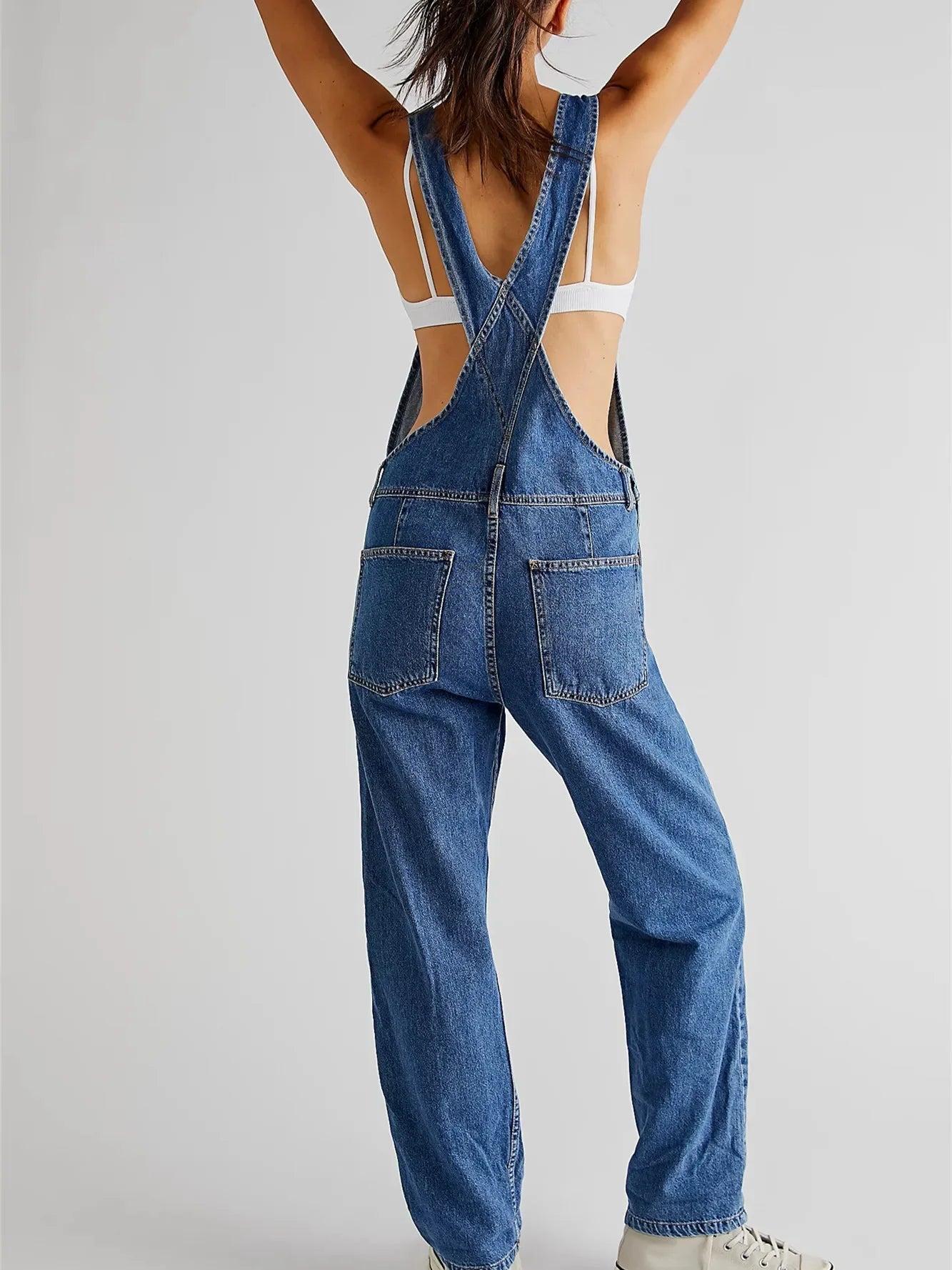 Evie | Relaxed Stretch Denim Overalls 1