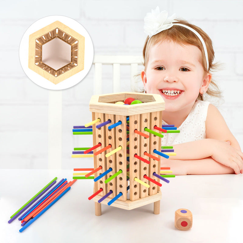Kolorowanka wieża zabawka Montessori