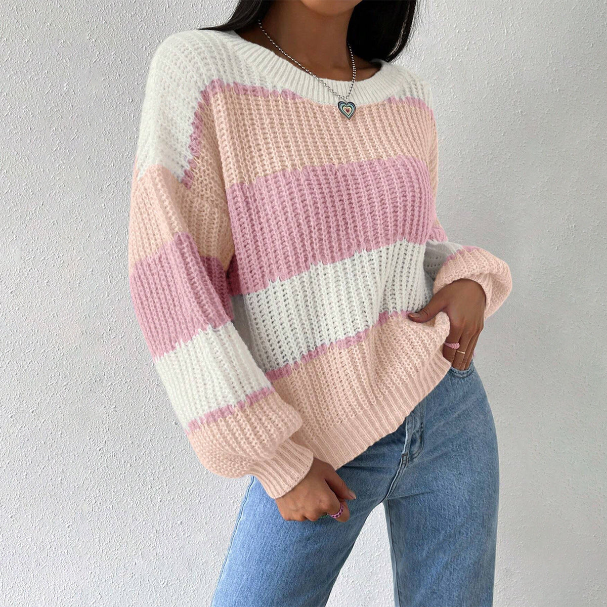 Suéter de rayas para mujer con un confort acogedor
